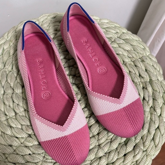 Rothy’s The Flat Breast Cancer Awareness Limited Edition Pink Ballet Flats - Picture 2 of 15